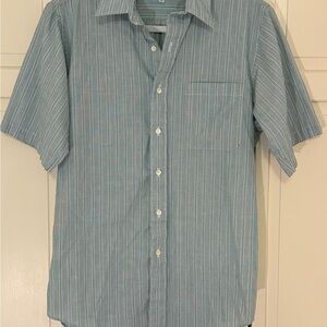 Green Striped Men's Shirt